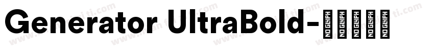 Generator UltraBold字体转换